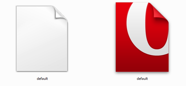 Opera-Dateiicons werden nicht dargestellt